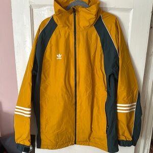Adidas Men's Yellow and Black Jacket